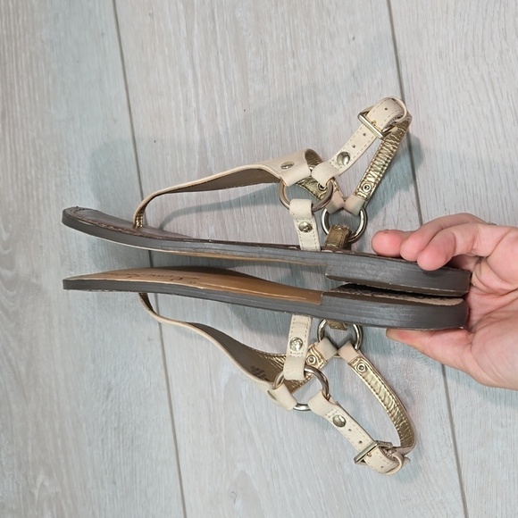 Sam Edelman Womens Greta T strap Leather Sandals flip flop shoes sz 7M - Picture 9 of 10